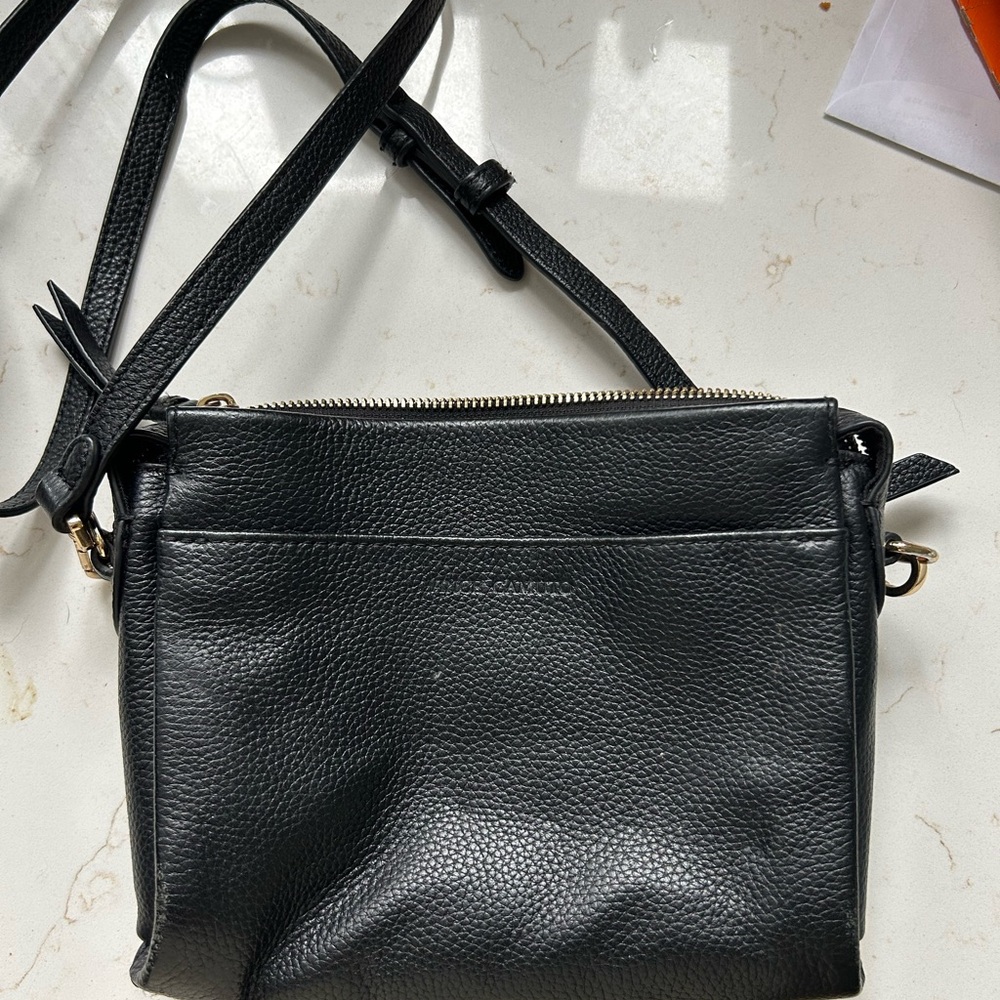 Vince Camuto Black Leather Crossbody Bag